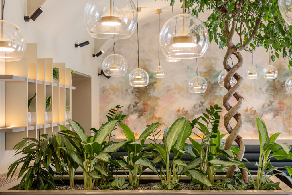 Fotografie designové restaurace v butikovém hotelu Origin